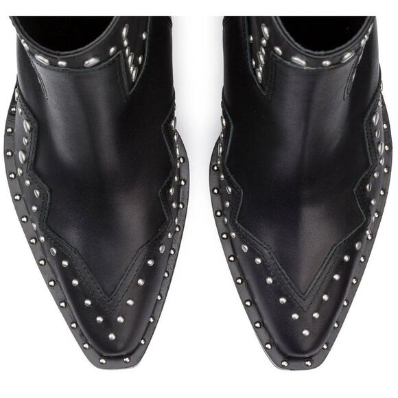 THE KOOPLES Santiag Studded Ankle Booties NIB Size 37 - Picture 7 of 15
